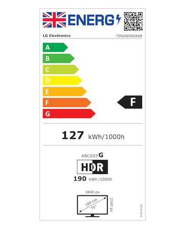 LG 75NANO80A6B 75in NanoCell AI 4K Smart TV
