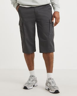 3/4 Length Cotton Stretch Cargo Short