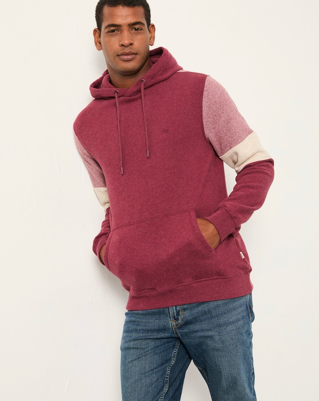 FatFace Brooke Cut & Sew Hooded Sweatshirt - Claret