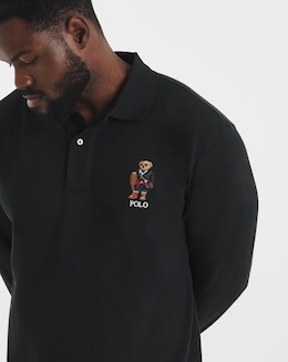 Polo Ralph Lauren Long Sleeve Christmas Bear Polo - Black