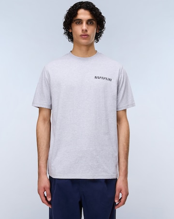 Napapijri Sol Short Sleeve Back Graphic T-Shirt - Light Grey