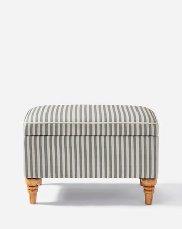 Naomi Stripe Storage Footstool
