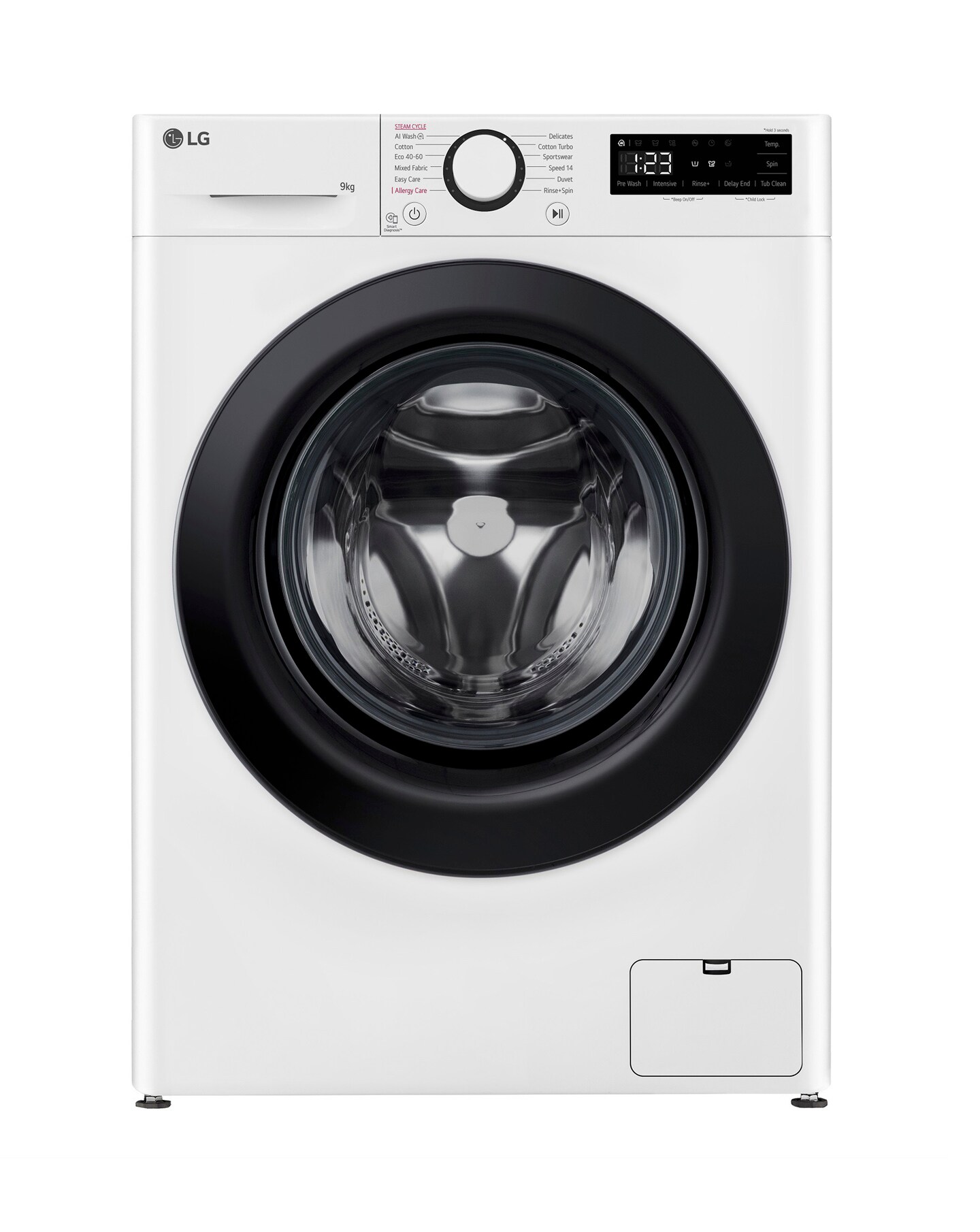 LG Turbowash F2Y509WBLN1 9kg Washing Machine 1200rpm White - A Rated