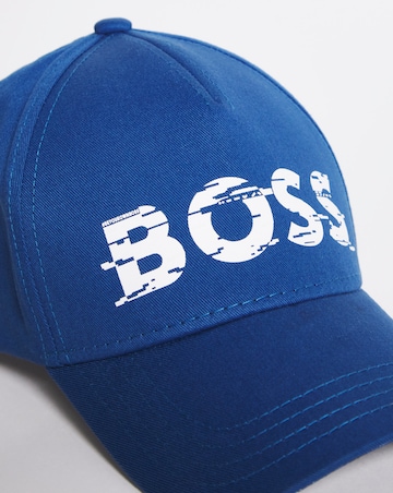 BOSS Bright Blue Pixel Logo Cap