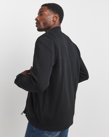 Lyle & Scott Black Sweatshirt Bomber Jacket