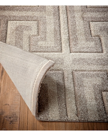 Greek Key Textured Rug