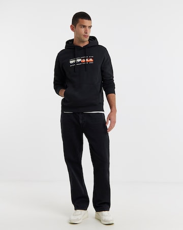 Tommy Hilfiger Colour Block Graphic Hoodie - Black