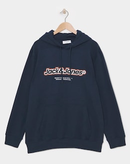 Jack &amp; Jones Vesterbro Logo Hoodie - Navy