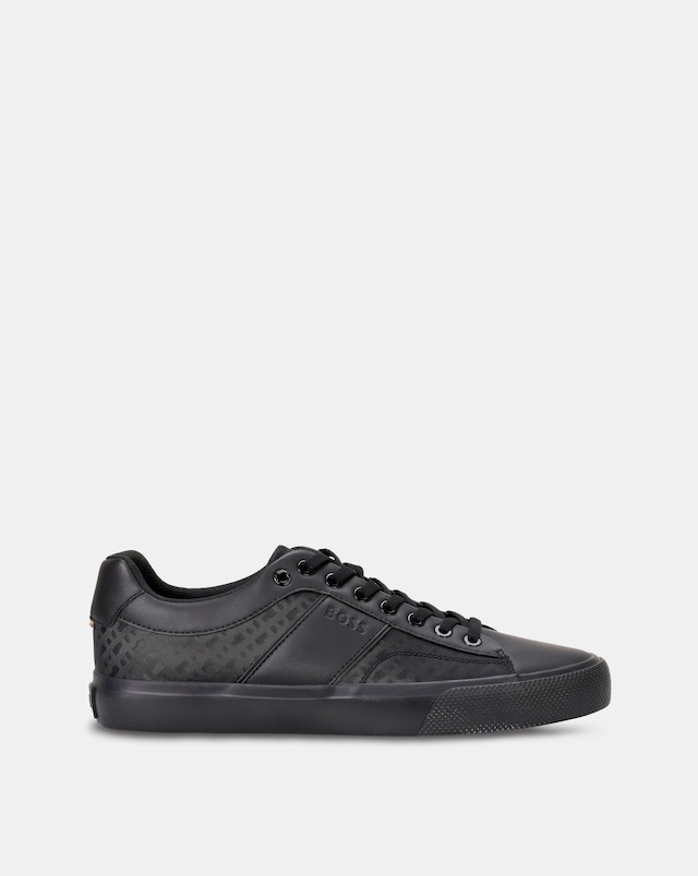 BOSS Embossed Aiden Black Trainer