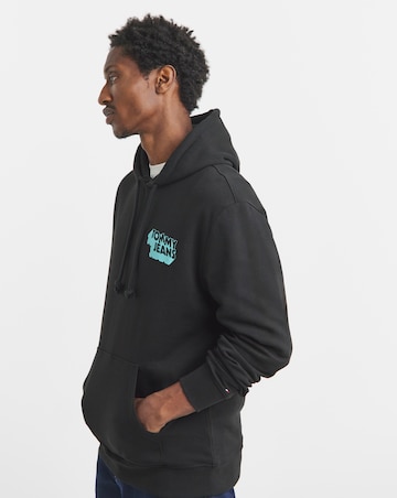 Tommy Jeans Stack Back Logo Hoodie - Black