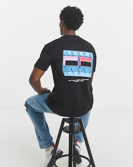 Tommy Jeans Short Sleeve DNA Flag T-Shirt - Black