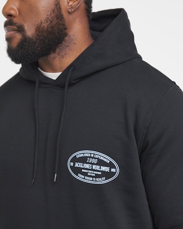Jack & Jones York Logo Hoodie - Black