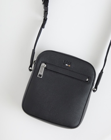 BOSS Embossed Logo Reporter Bag - Black
