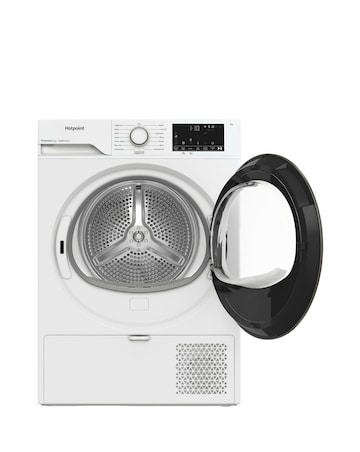 Hotpoint FabicCare C HSD 82M WW UK 8kg Heat Pump Tumble Dryer White + Install