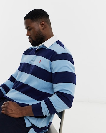 Polo Ralph Lauren Stripe Rugby Shirt - Navy/Blue