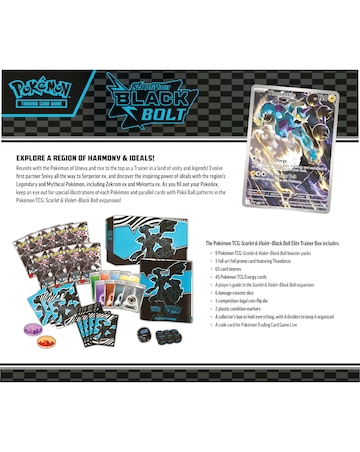 Pokemon Trading Card Game (TCG): Scarlet & Violet Black Bolt Elite Trainer Box