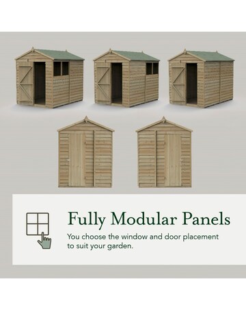 4LIFE Pent Shed 7x5 - Single Door - 2 Windows (Home Delivery)