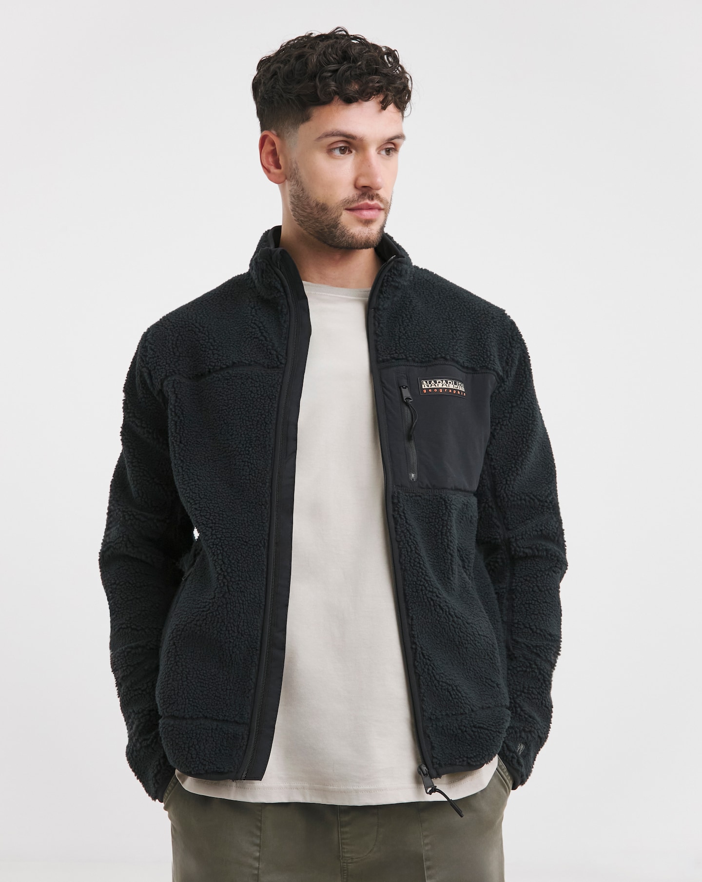 Napapijri Full Zip Fleece - Black | Jacamo