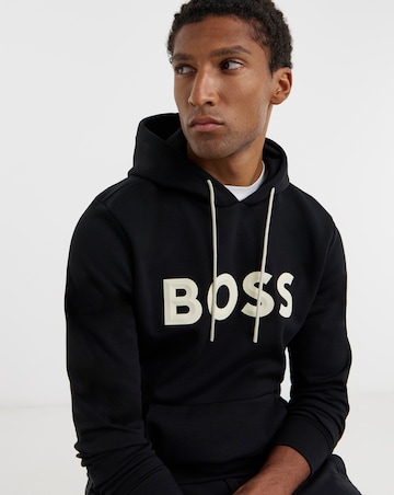 BOSS Graphic Logo Hoodie - Black