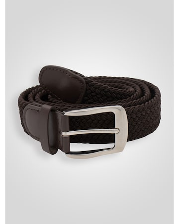 D555 Big & Tall Malcolm Stretch Braided Belt - Brown