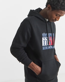 Tommy Jeans Flag Graphic Hoodie - Black