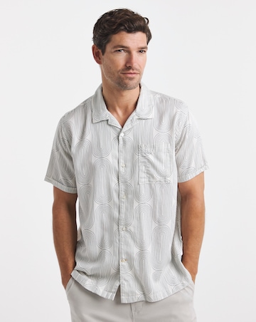 Barbour Newmill Short Sleeve Printed Summer Fit Shirt - White
