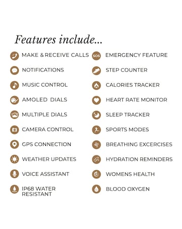 Radley Series 57 AMOLED Leather Silicone Strap Smart Watch - Ink