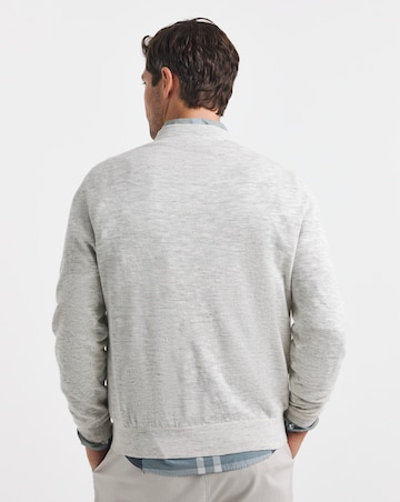 Barbour Flaxby Linen Blend Crew Neck Jumper - Neutral