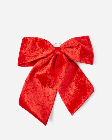 Large Velvet Bow Christmas Tree Topper