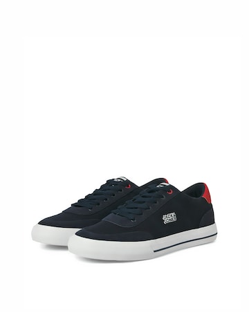 Jack & Jones Rob Canvas Combo Trainer - Navy/Red