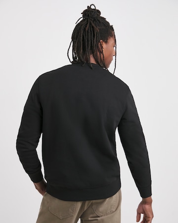 Crew Neck Sweatshirt Long- Black