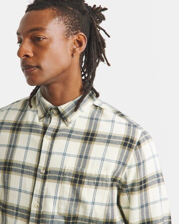 Cotton Rich Flannel Check Shirt Regular