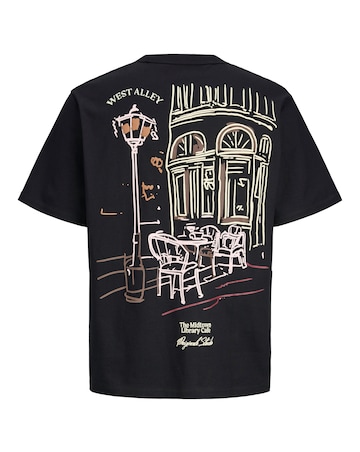 Jack& Jones Bedford Back Graphic T-Shirt - Black