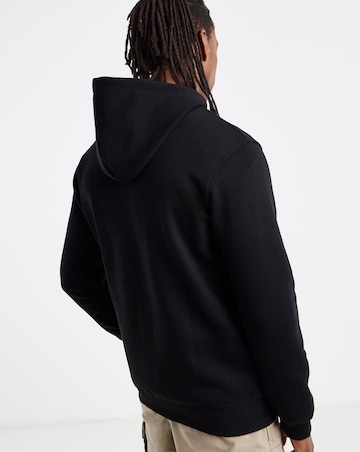 Full Zip Hoodie Long- Black