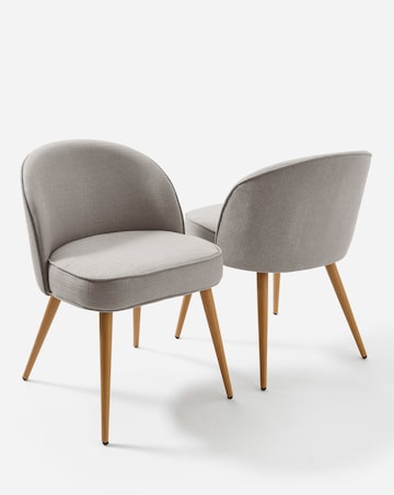 Emilie Fabric Pair of Dining Chairs