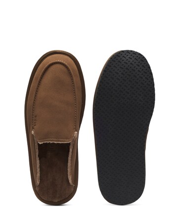 BOSS Lined Muled Slipper - Dark Brown