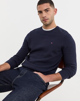 Tommy Hilfiger Essential Structure Crew Neck Jumper - Navy