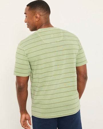 FatFace Compton Stripe T-Shirt (Regular & Tall) - Mint Green