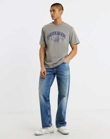 Calvin Klein Short Sleeve Varisty T-Shirt - Grey Heather