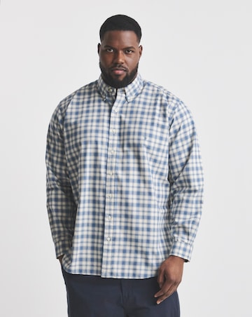 Polo Ralph Lauren Long Sleeve Check Oxford Shirt - Blue/Cream