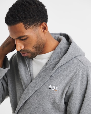 BOSS Logo Terry Robe - Grey
