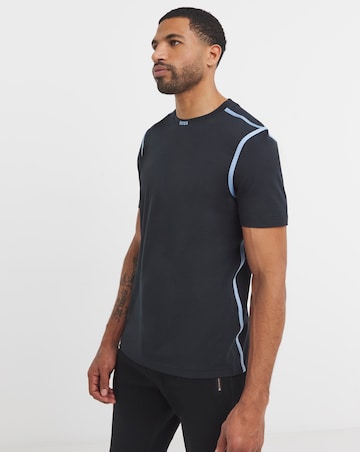 BOSS Short Sleeve Tape T-Shirt - Dark Blue