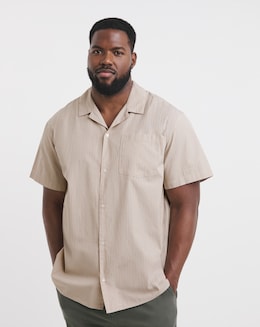 Jack &amp; Jones Cody Poplin Resort Shirt - Natural