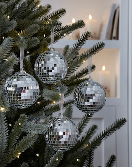 Set of 4 Disco Ball Baubles