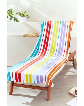 Catherine Lansfield Rainbow Lounger Towel