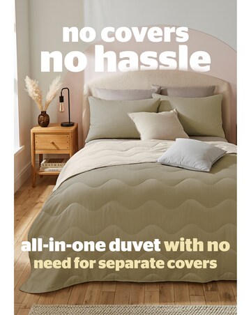 Silentnight Summer Breeze Seersucker Coverless 4.5 Tog Duvet and Pillowcase Set