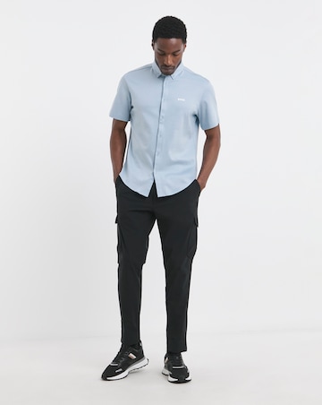 BOSS Short Sleeve Motion Stretch Shirt - Light Blue