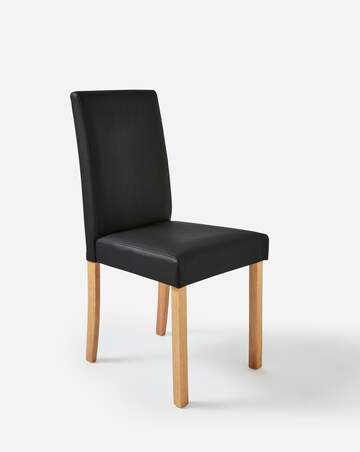 Julipa Ashford Table with 6 Ava Faux Leather Chairs