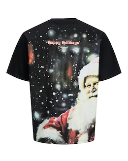 Jack &amp; Jones Christmas Back Graphic T-Shirt - Black
