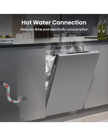 Hisense HV523E15UK Fully Integrated Slimline Dishwasher 10 Place Settings White